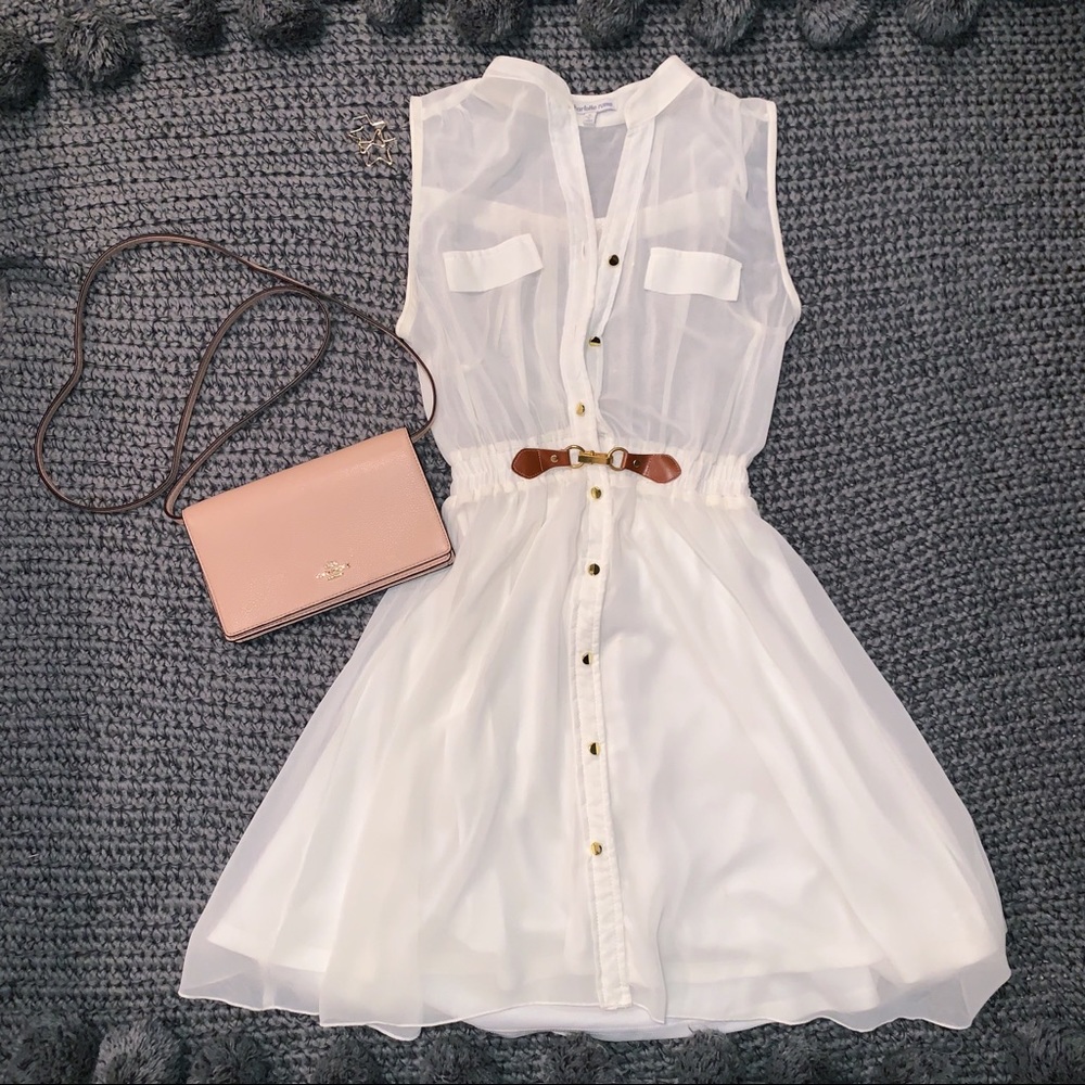 Cream Sheer Summer Dress